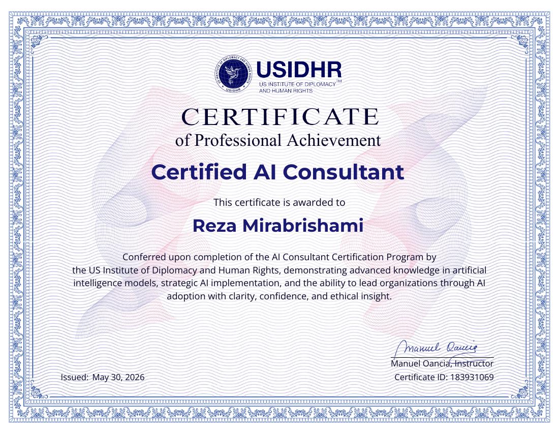 Certified AI Consultant certificate